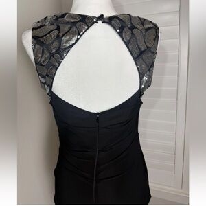 XSCAPE Black Maxi Sleeveless Dress Size 14 Backless Evening